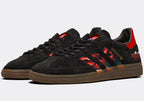 Limited edition Stranger things Black / Red Adidas custom Handball Spezial trainers / sneakers