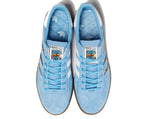 Limited edition The Stone Roses Fools gold light blue / white Adidas custom Handball Spezial trainers / sneakers