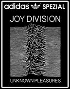Limited edition Joy Division Unknown Pleasures black / white Adidas custom Handball Spezial trainers / sneakers